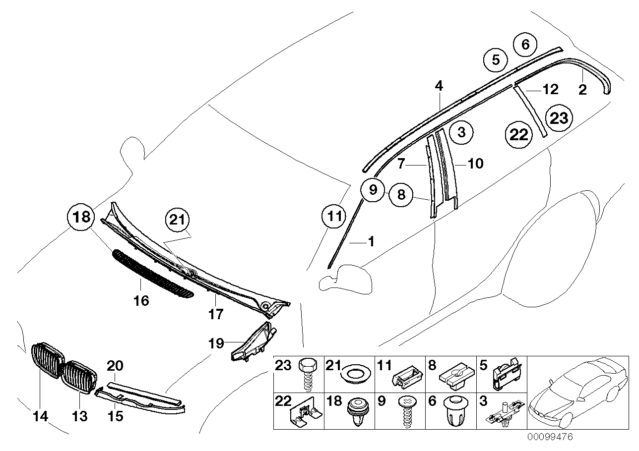 Genuine BMW 51138228985 E46 Synthetic Strip (Inc. 320i) | ML Performance UK Car Parts