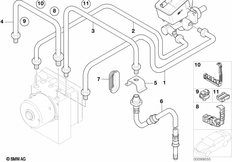 Front brake pipe, DSC