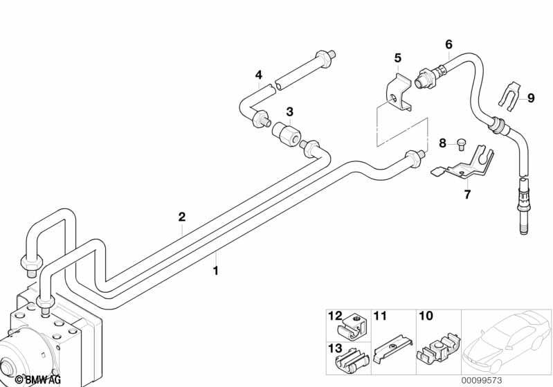 Rear brake pipe DSC