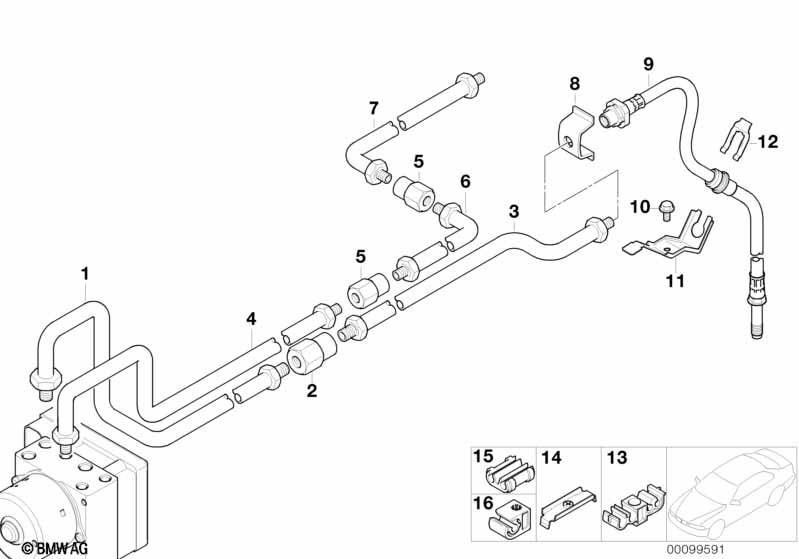 Rear brake pipe DSC