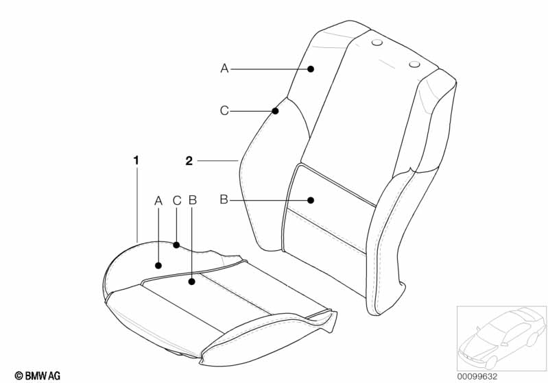 Individual cover, sports seat, leather