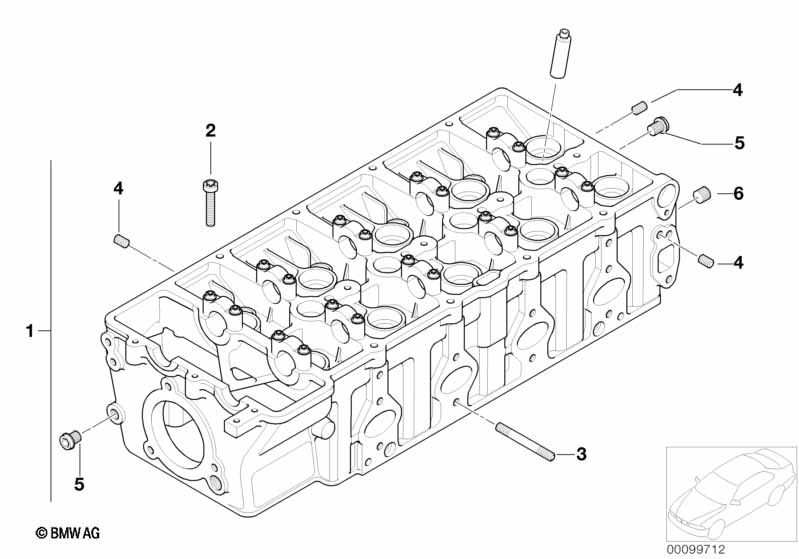 Genuine BMW 11122248215 E38 Cylinder Head Zyl. 1-4 (Inc. 740d) | ML Performance UK Car Parts