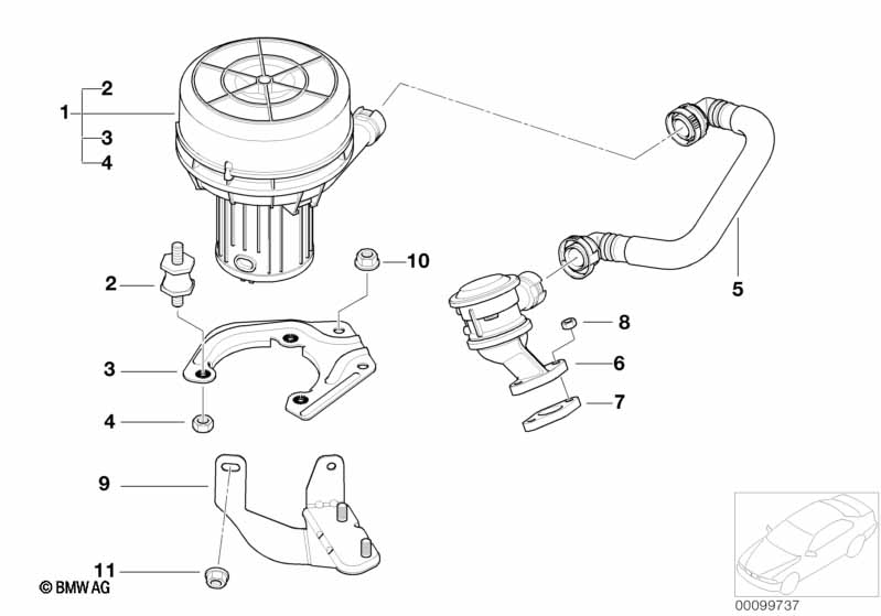 Genuine BMW 11727521514 E46 Bracket (Inc. 318Ci, 316i & 318i) | ML Performance UK Car Parts