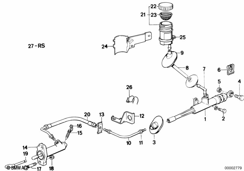 Genuine BMW 21521153512 E34 E28 E24 Pressure Hose Assy.Clutch (Inc. 633CSi, 628CSi & 524td) | ML Performance UK Car Parts