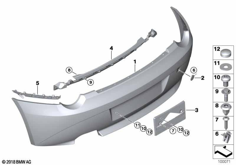 Genuine BMW 51127016078 E85 Mount, Bumper Rear Right (Inc. Z4) | ML Performance UK Car Parts