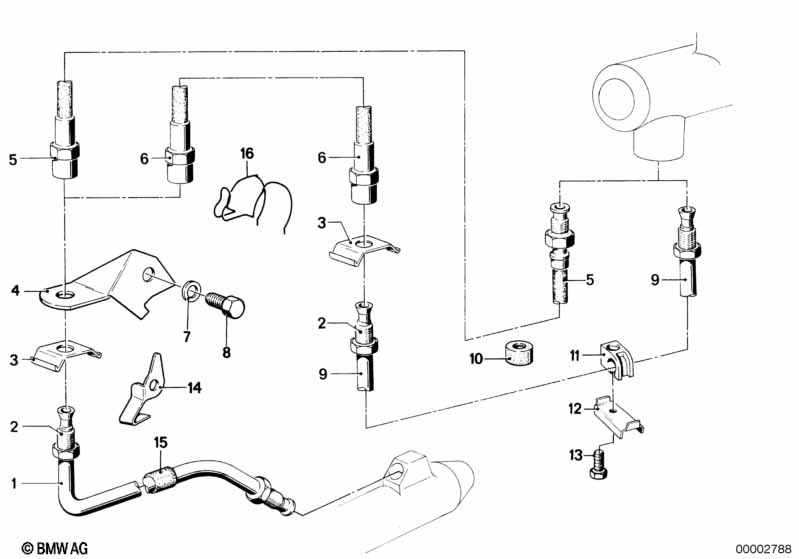 Genuine BMW 21521118795 E23 Pressure Hose Assy.Clutch (Inc. 732i, 733i & 728) | ML Performance EU Car Parts