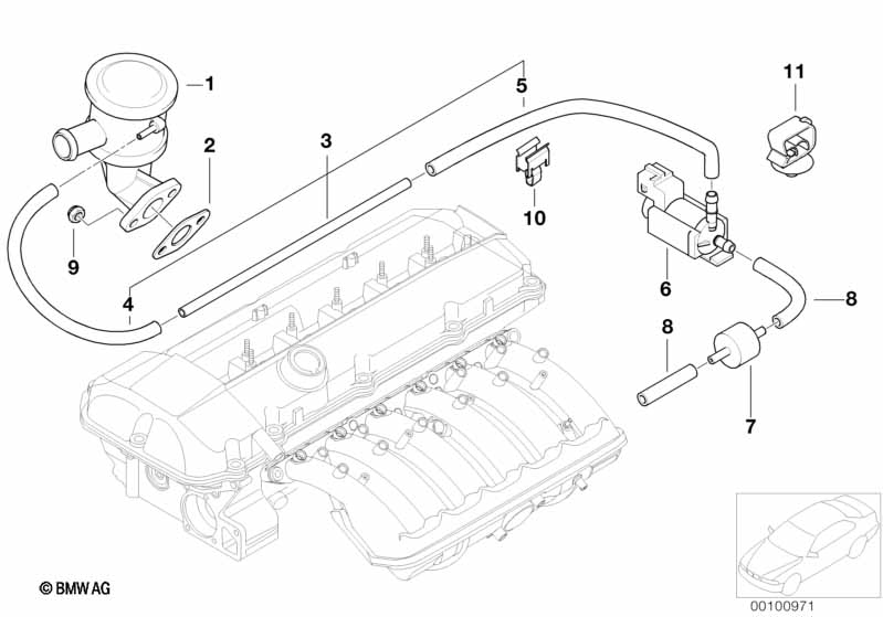 Genuine BMW 11727574487 E46 Vacuum Hose (Inc. 325Ci & 325i) | ML Performance UK Car Parts