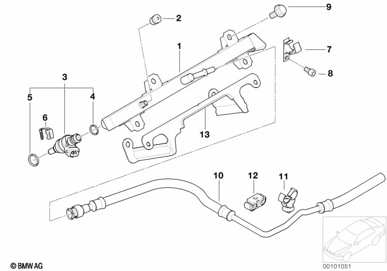 Genuine BMW 13311716049 E36 E39 RR1 Tubing Support (Inc. 316i) | ML Performance UK Car Parts
