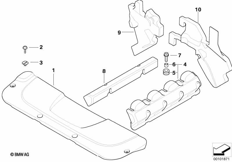 Genuine BMW 11147789687 E65 Covering, Rear Right (Inc. 740d) | ML Performance UK Car Parts