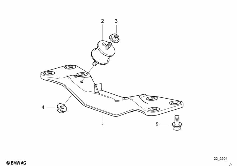 Genuine BMW 22321095890 E38 Gearbox Support (Inc. 750i, 750iLP & L7) | ML Performance EU Car Parts
