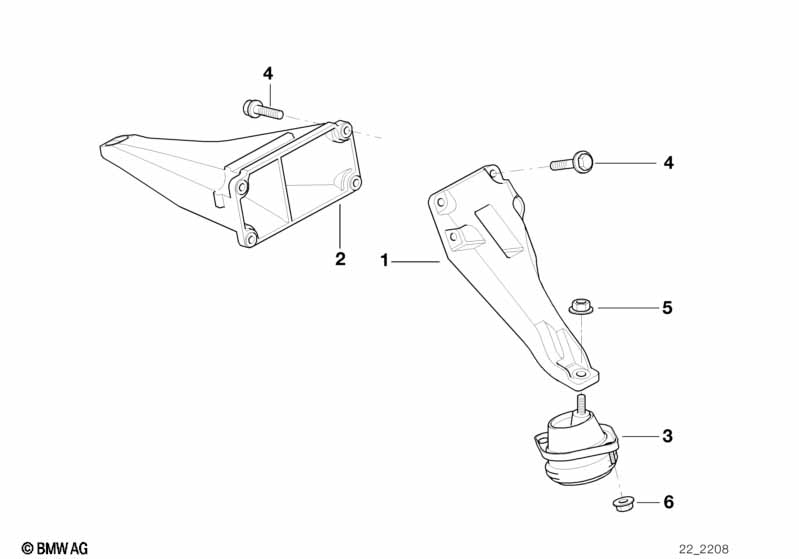 Genuine BMW 22111097251 E38 Engine Mount With Flange, Left (Inc. 728i & 728iL) | ML Performance EU Car Parts