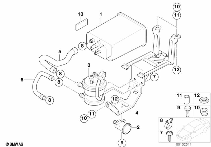 Activated Charcoal Filter/mounting parts