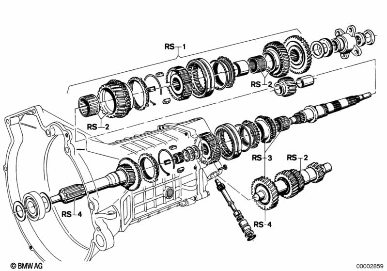 Getrag 242 gear wheel set-repair kit