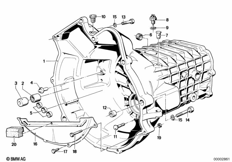 Getrag 242 housing+attaching parts