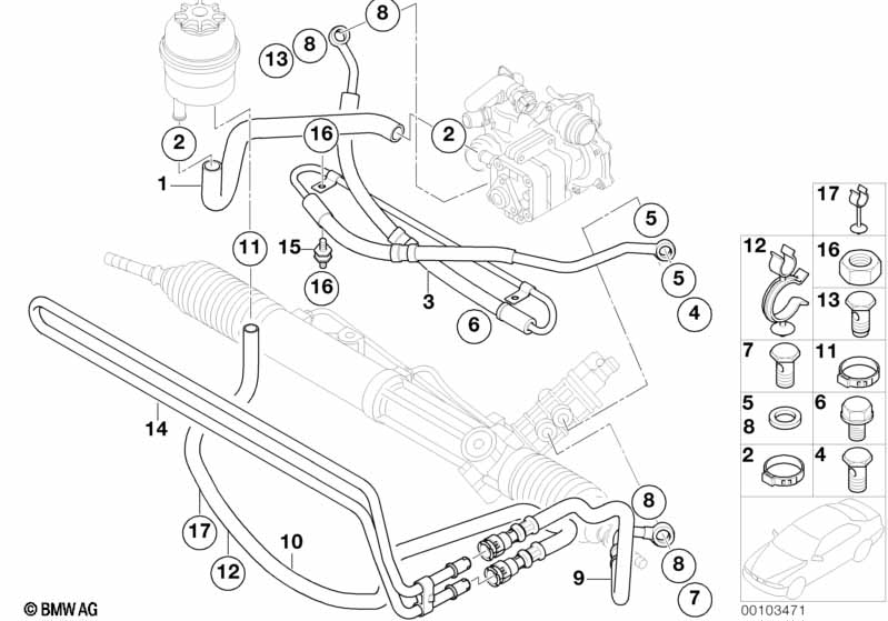 Hydro steering-oil pipes