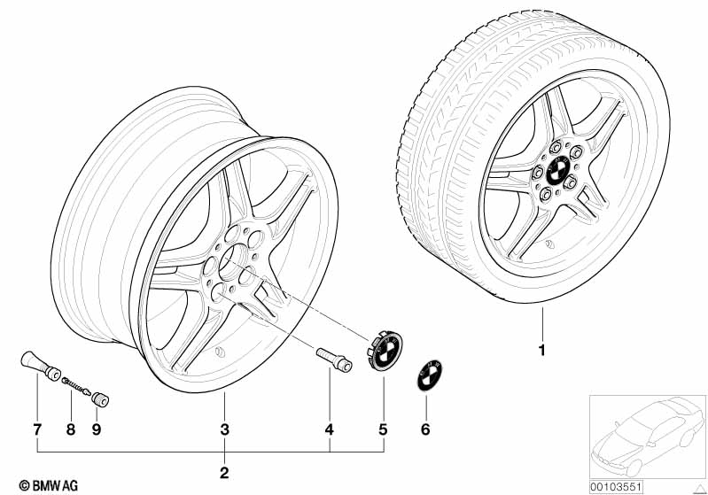 BMW LA wheel/double spoke 125