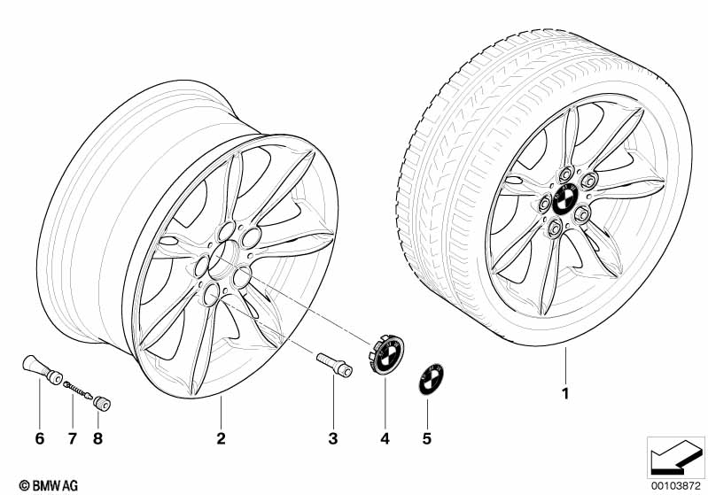 BMW LA wheel/double spoke 103