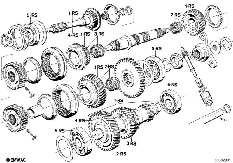 Getrag 262 gear wheel set-repair kit