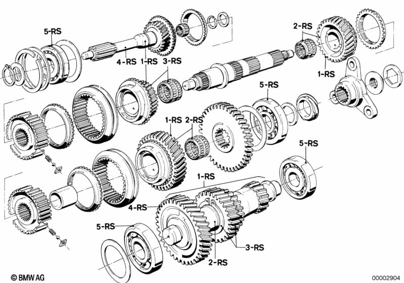 Getrag 262 gear wheel set-repair kit