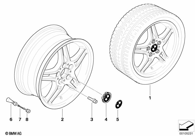 BMW LA wheel/double spoke 125