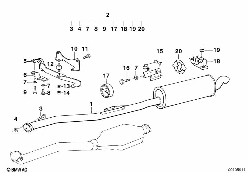 Rear muffler