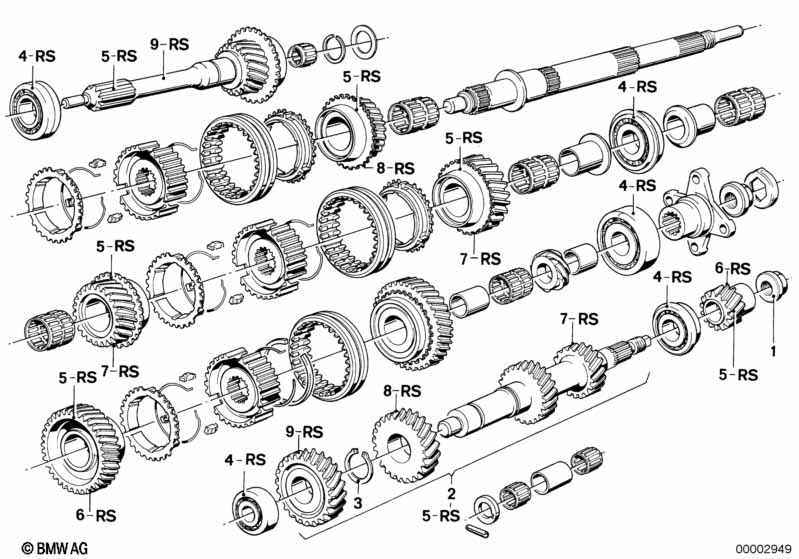Getrag 245/10/11gear wh.set parts/R.kits