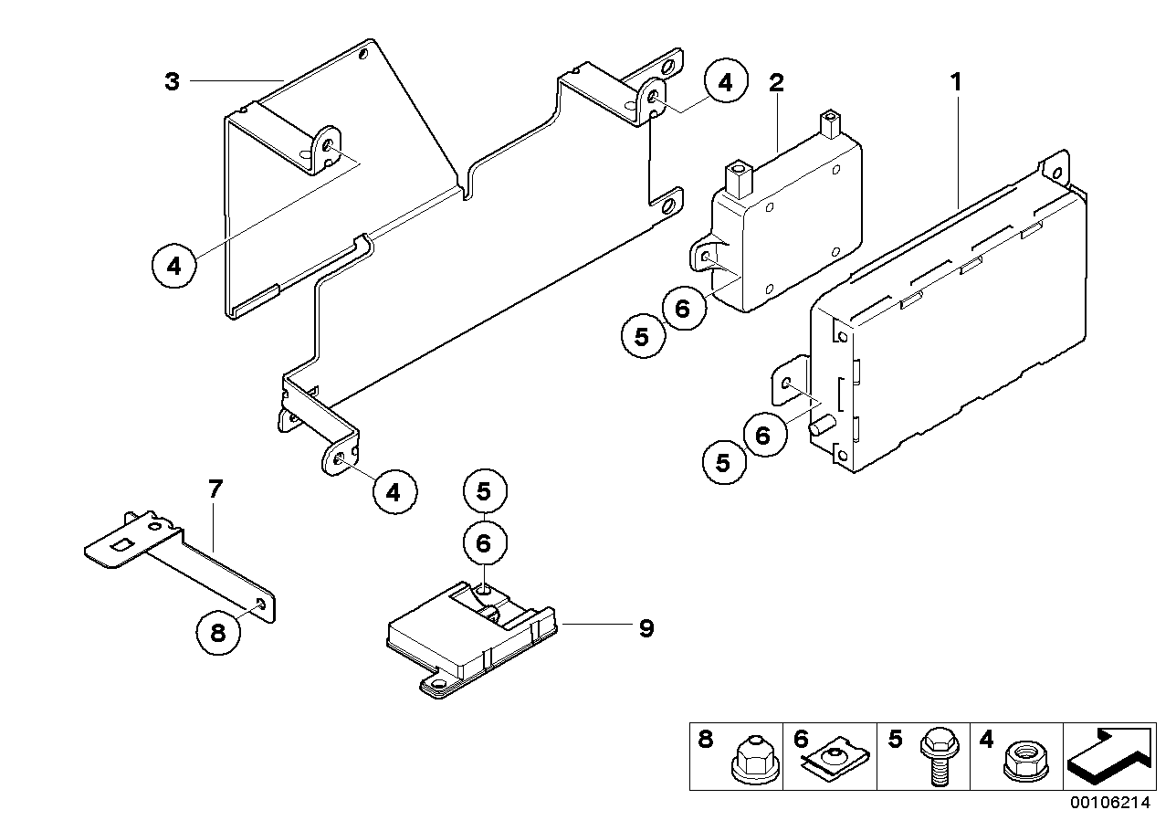 Single parts, SA 644, trunk