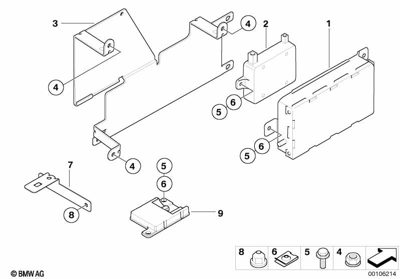 Single parts, SA 644, trunk