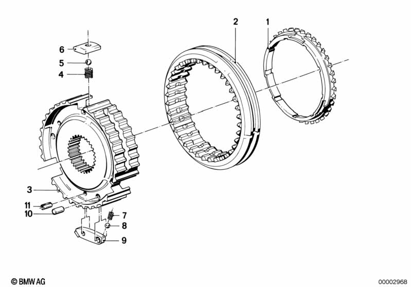 Genuine BMW 23231209332 E12 E28 E30 Synchronizer Ring (Inc. 528, 728iS & M3) | ML Performance EU Car Parts