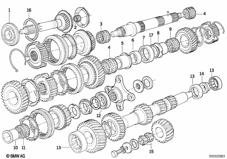Getrag 245/2/4 gear wh.set parts/bearing