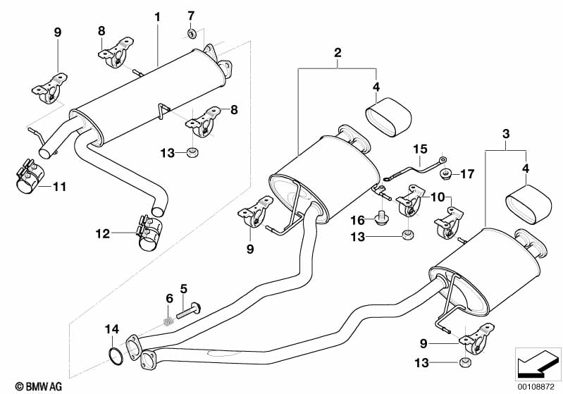 Genuine BMW 18107512709 E53 Tailpipe Tip (Inc. X5) | ML Performance EU Car Parts