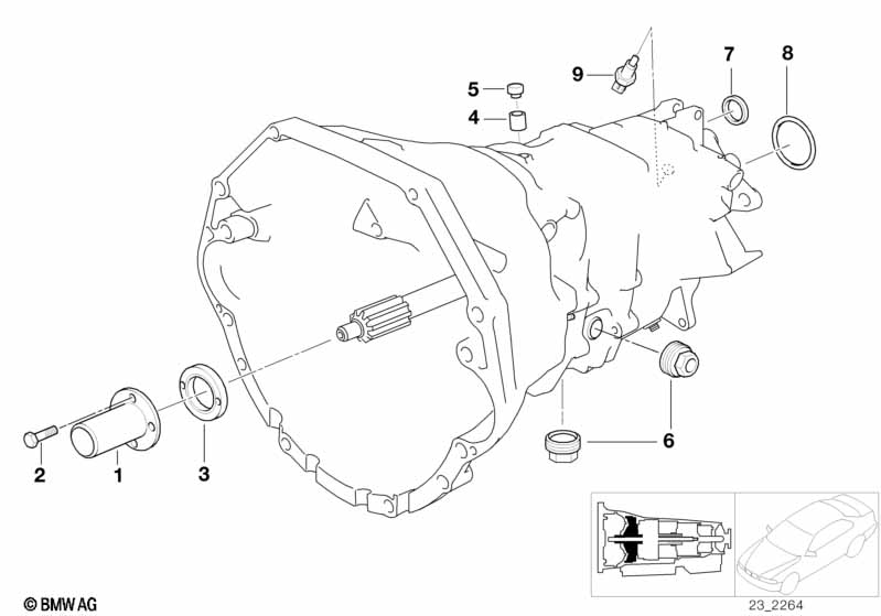 Genuine BMW 23121228493 E34 E52 E36 Shaft Seal 35X52X7 (Inc. M3 CSL, 540i & M3) | ML Performance EU Car Parts