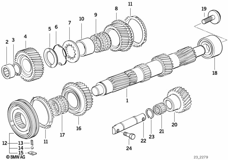 S5D...G countershaft/reverse gear