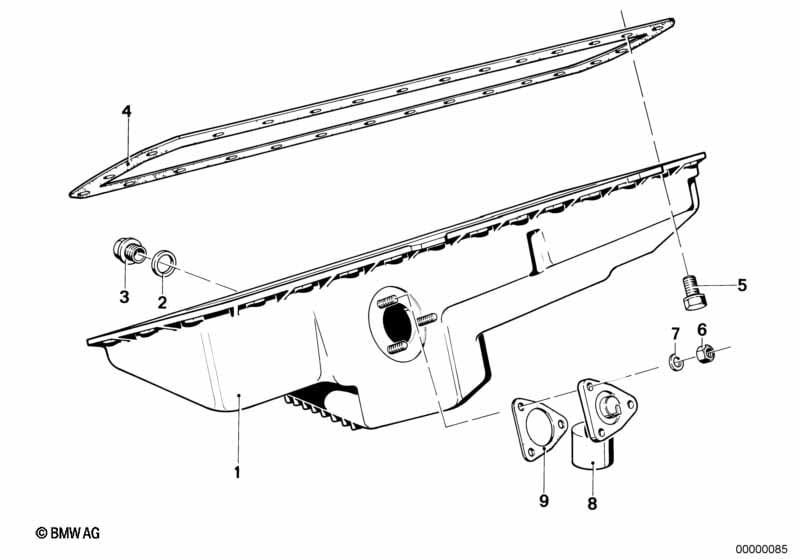 Oil pan/oil level indicator