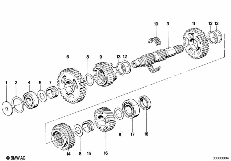 5 speed transmission-output shaft