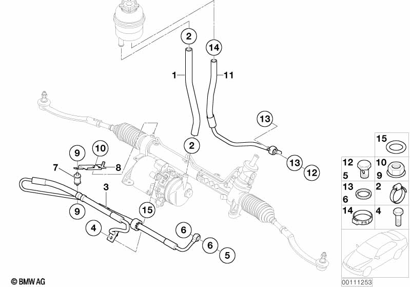 Hydro steering-oil pipes