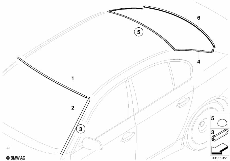 Genuine BMW 51317115412 E60 Rear Window Cover, Bottom (Inc. 530d, 535i & 525xi) | ML Performance UK Car Parts