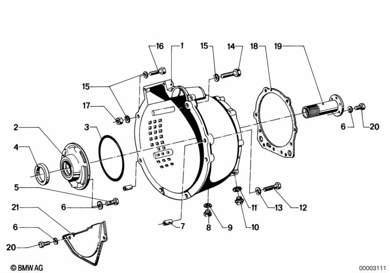 ZF 3HP12 součásti skříně/přívod oleje
