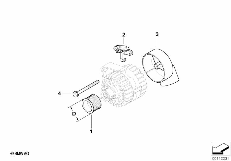 Alternator, individual parts