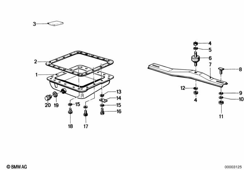 ZF 3hp20 suspension/oil pan