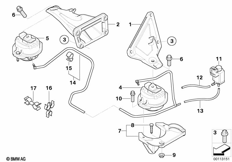 Genuine BMW 22116771917 Engine Mount, Left | ML Performance UK Car Parts