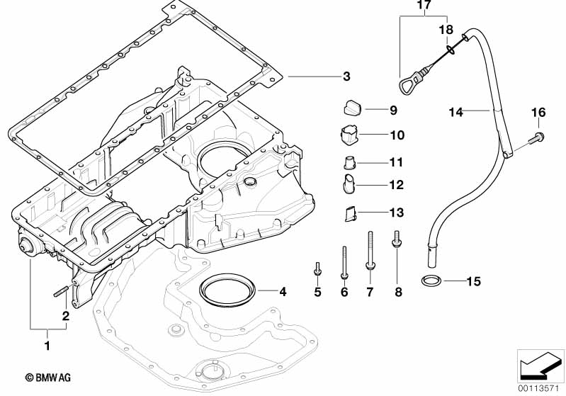 Genuine BMW 11417508114 E64 RR1 Profile-Gasket (Inc. Alpina B7, 735i & 745Li) | ML Performance UK Car Parts