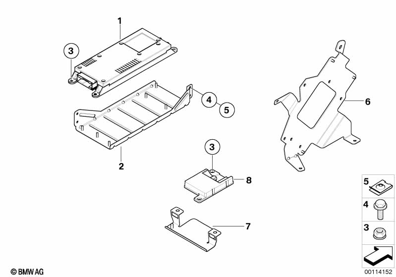 Single parts, SA 638, trunk