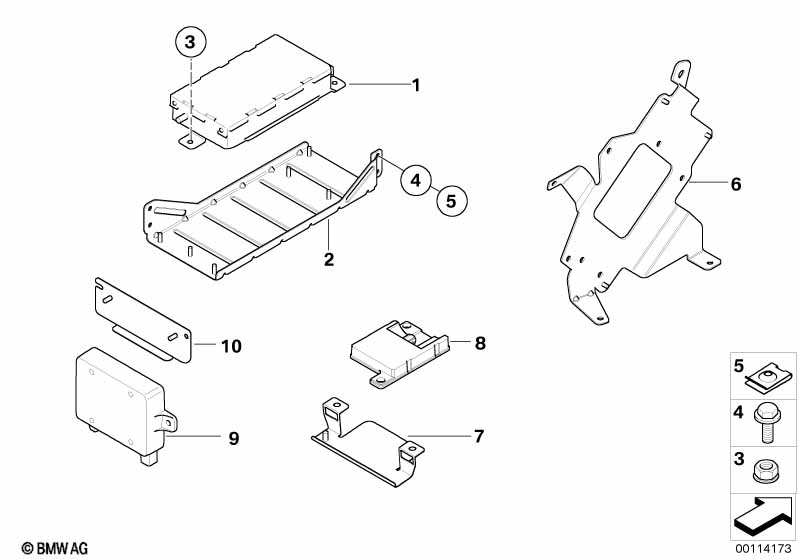 Single parts, SA 644, trunk