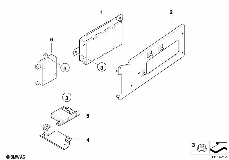 Genuine BMW 84136924698 E46 Bracket For Telematics Control Module (Inc. 318i) | ML Performance UK Car Parts