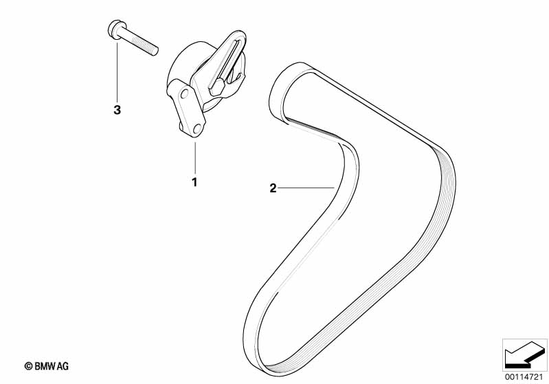 Genuine BMW 11287801393 R50 Ribbed V-Belt (Inc. One D) | ML Performance UK Car Parts