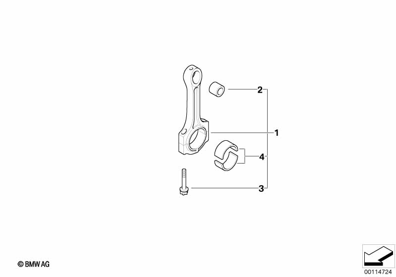Genuine BMW 11247791021 R50 Connecting Rod Bolt L=36MM (Inc. One D) | ML Performance UK Car Parts