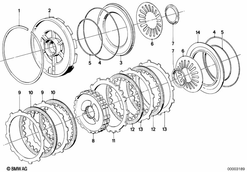 ZF 4hp22/24 brake clutch C/C'