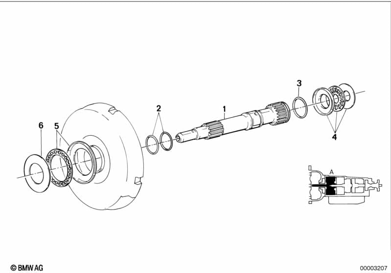 ZF 4hp22/24 arbre primaire