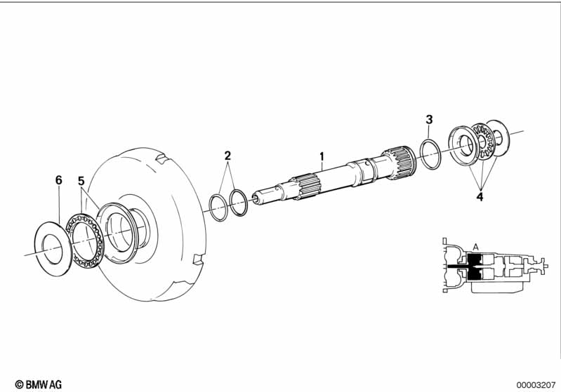 ZF 4hp22/24 drive shaft